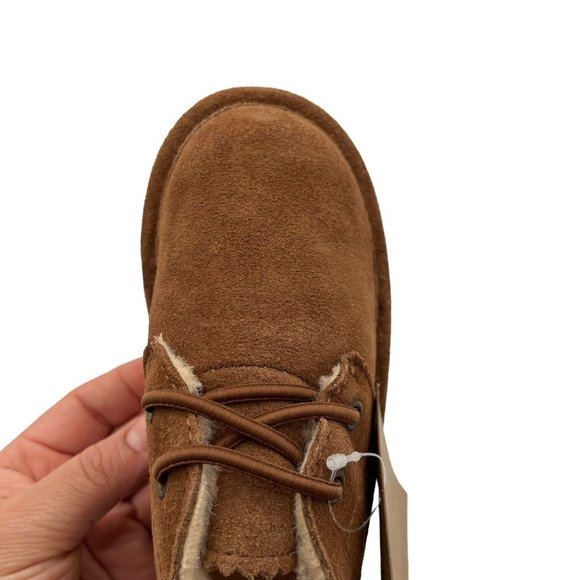 Bearpaw Skye Toddler Boys Suede Boots Size 10 Brown Slip on Lined Winter Shoes - Picture 7 of 16